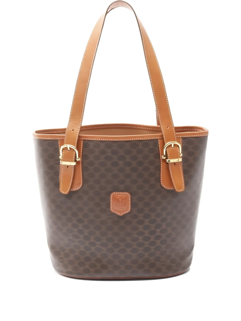 Celine Pre-Owned 2010s Macadam buckle shoulder bag | Brown | Image 1