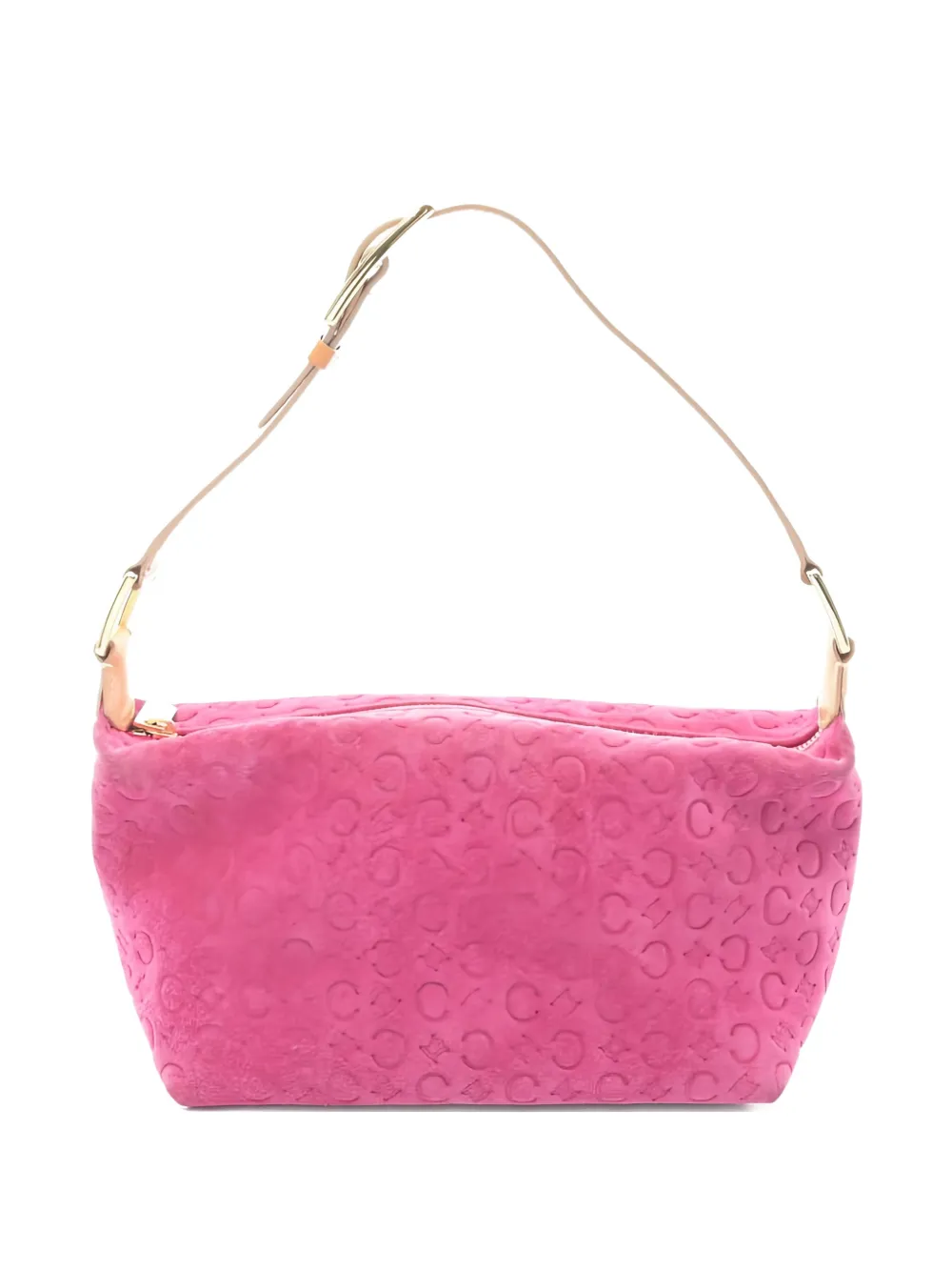 Pre-owned Celine Monogram-pattern Shoulder Bag In Pink