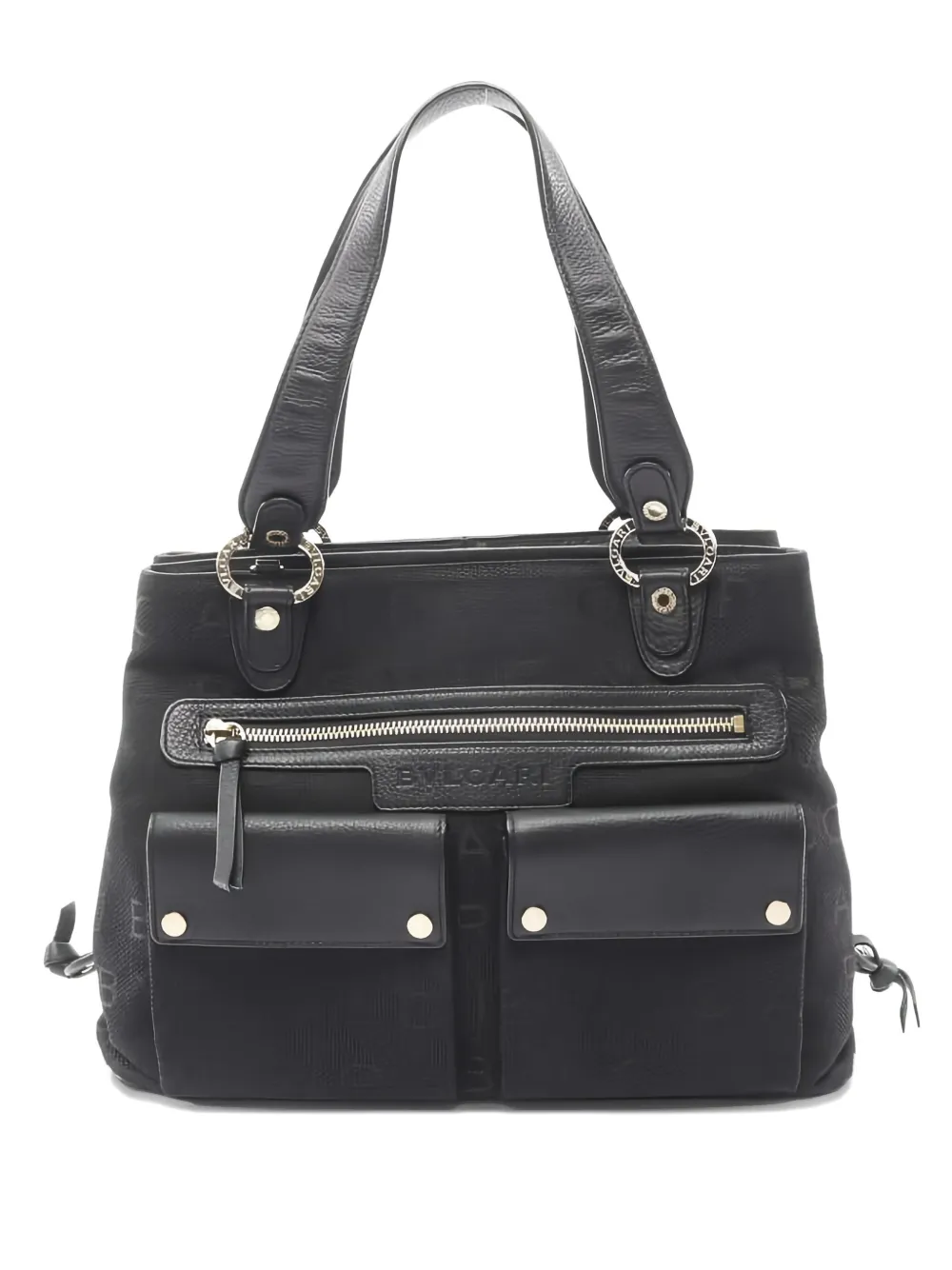 Bvlgari Pre-Owned tote Maxilettere de lona 2010 | negro | Image 1