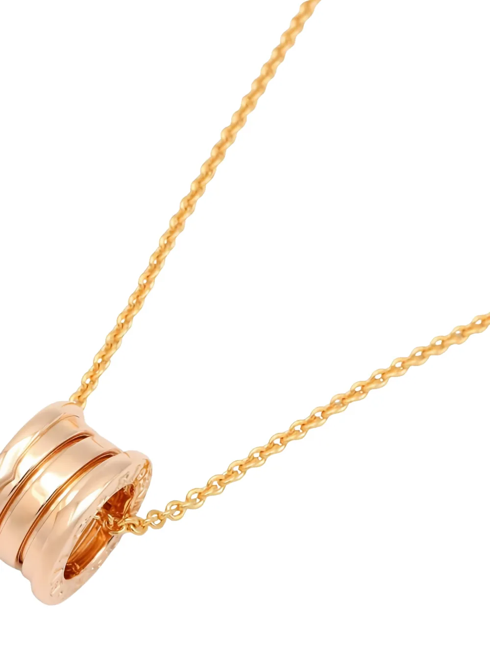 BVLGARI Pre-owned Engraved-logo Necklaces In Gold