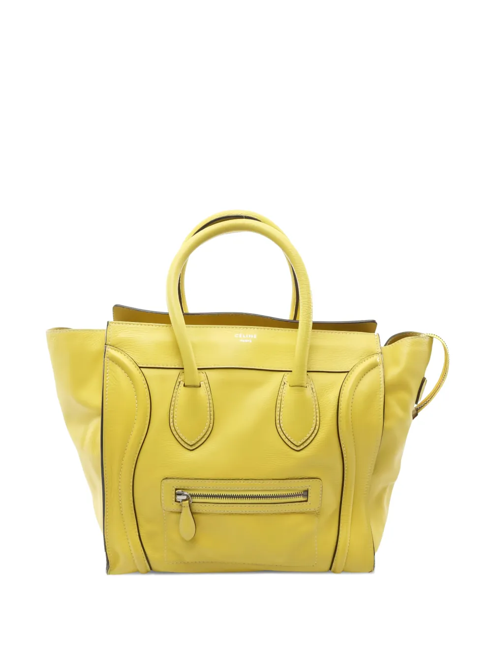 CELINE Pre-owned 2000s Mini Shopper Leather Tote Bag In Yellow