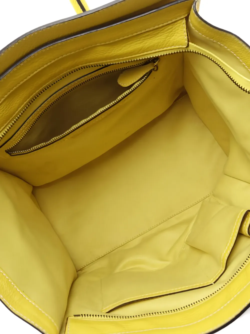 CELINE Pre-owned 2000s Mini Shopper Leather Tote Bag In Yellow