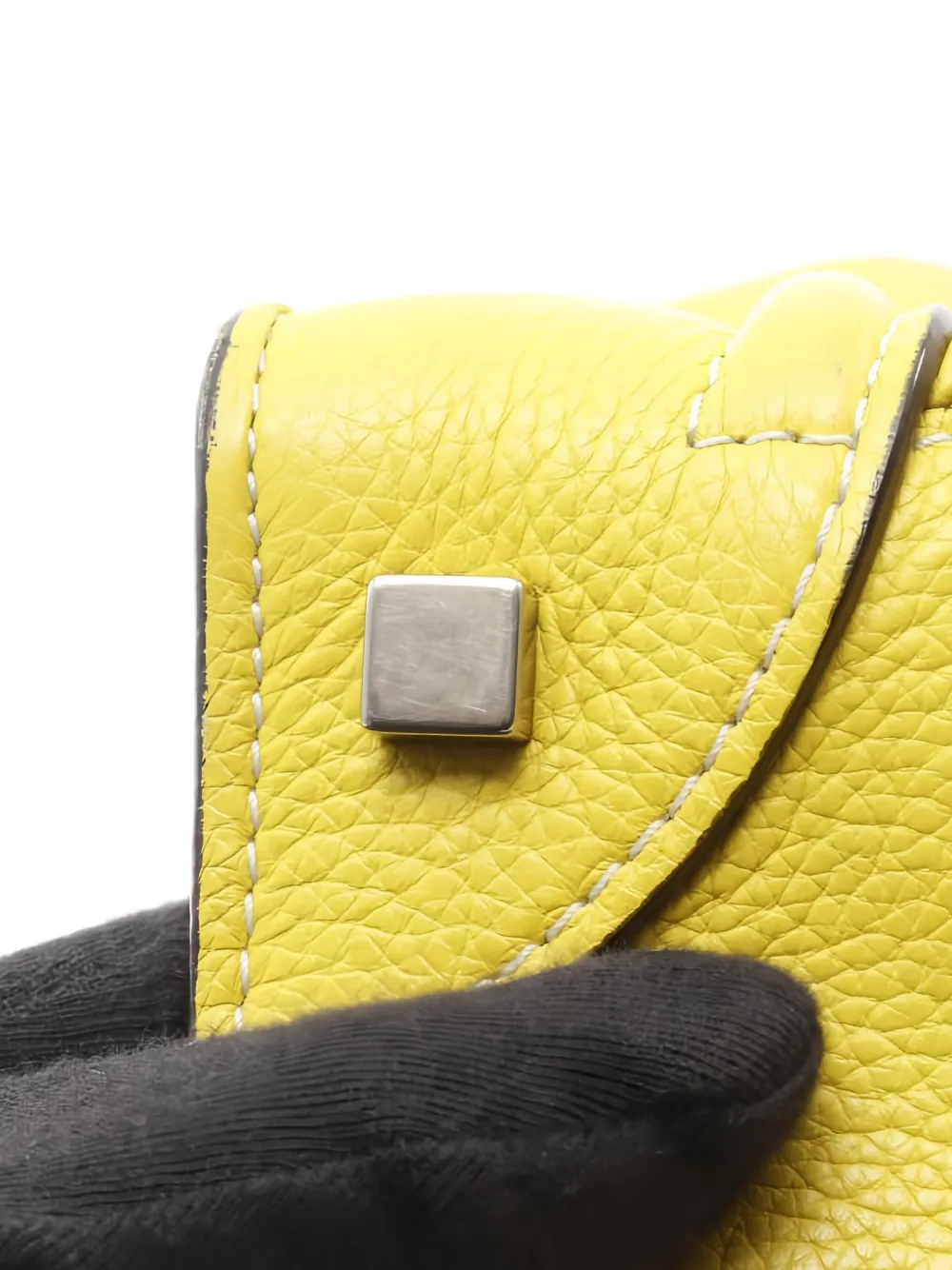 CELINE Pre-owned 2000s Mini Shopper Leather Tote Bag In Yellow