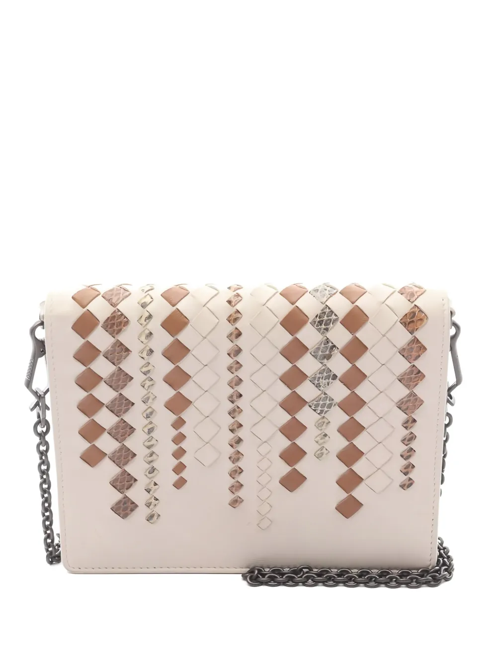 Bottega Veneta Pre-Owned 2000s intrecciato chain wallet | Neutrals | Image 1