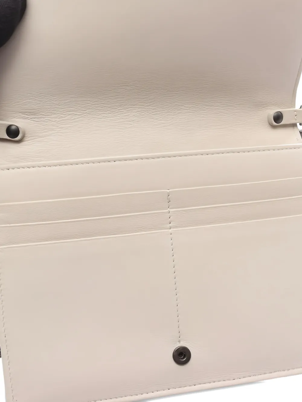 Pre-owned Bottega Veneta 2000s Intrecciato Chain Wallet In Neutral