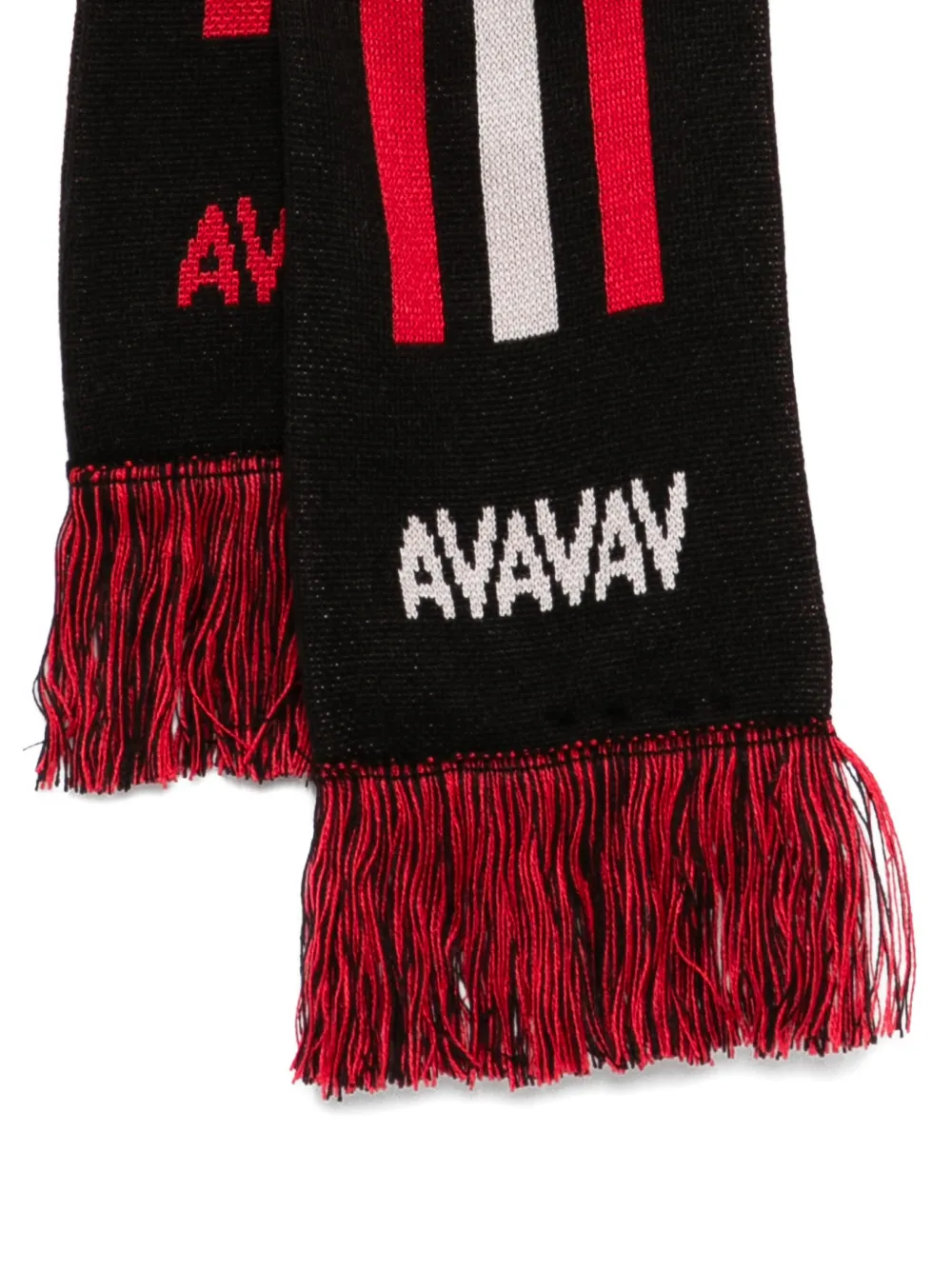 Adidas Originals X Avavav Souvenir Striped Fringed Scarf In Black