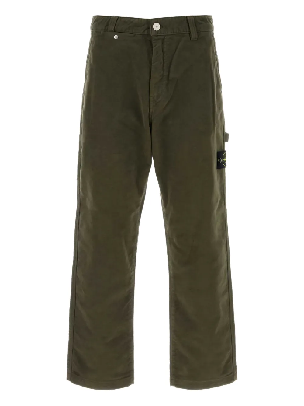 Stone Island velvet-effect trousers | Green | Image 1