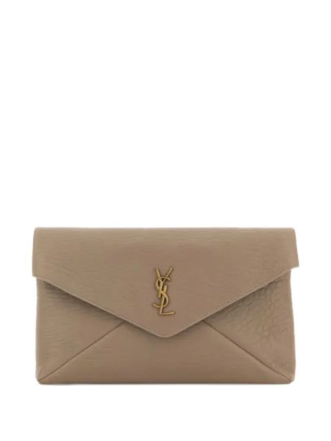 Saint Laurent large Cassandre envelope leather pouch