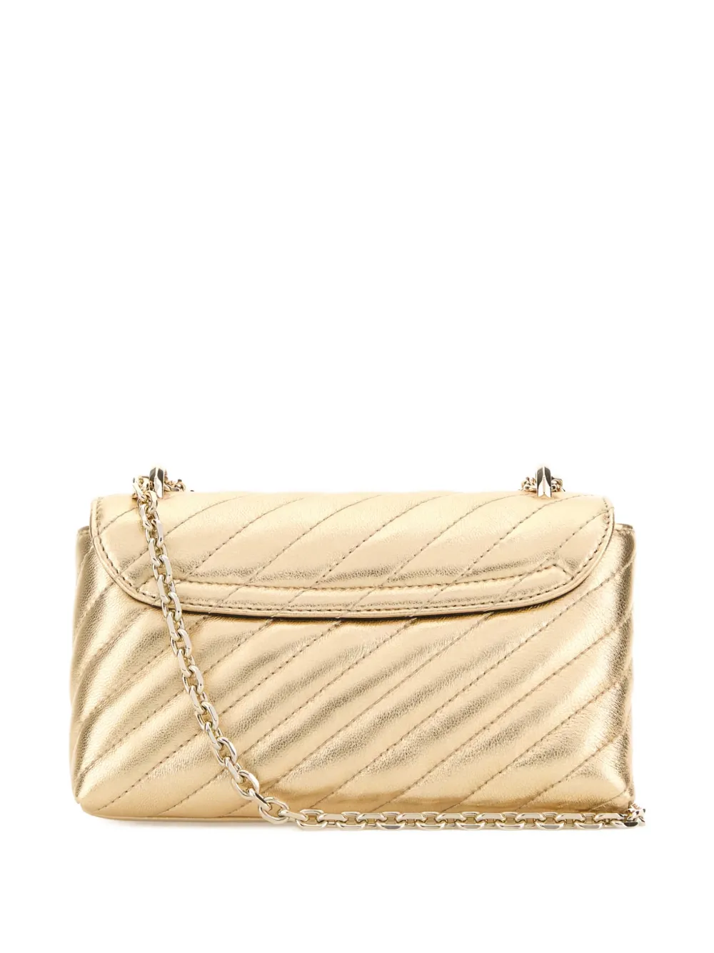 Jimmy Choo Quilted Curved Leather Mini Bag In Yellow