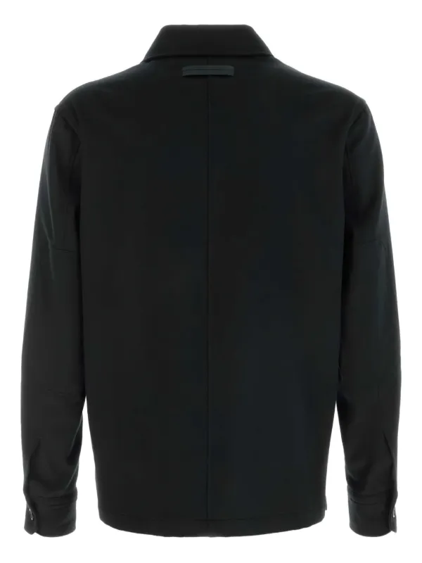 Zegna ポケットディテール カシミアシャツ | ブラック | FARFETCH JP