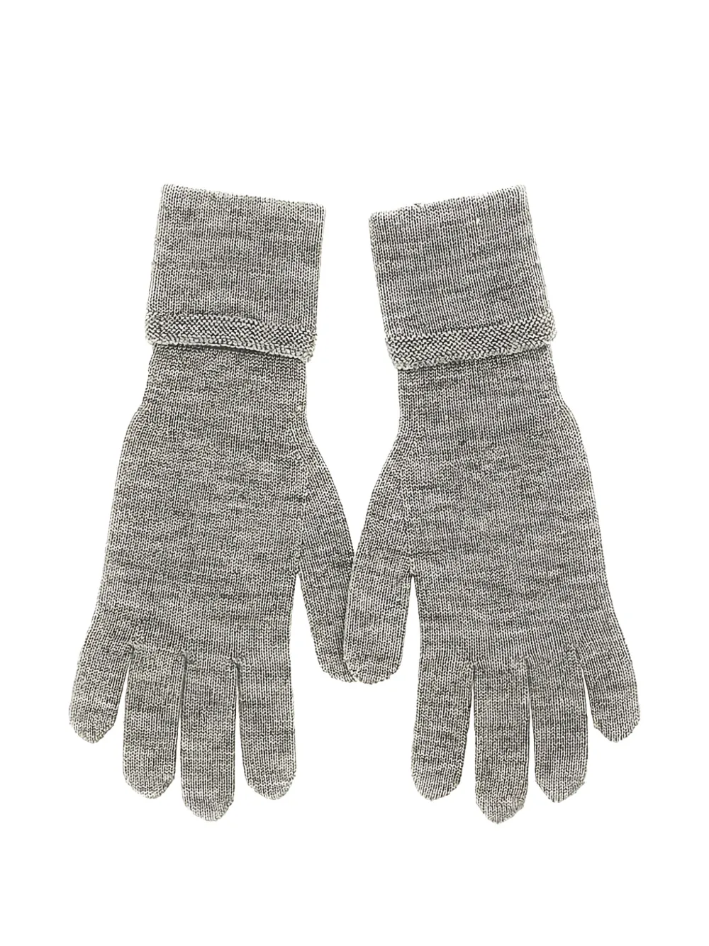 Emporio Armani logo-embroidered gloves - Grijs