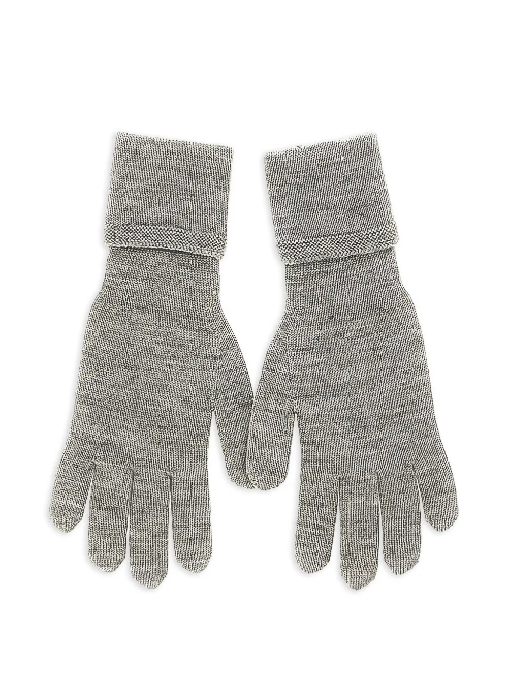 Emporio Armani logo-embroidered gloves Grijs