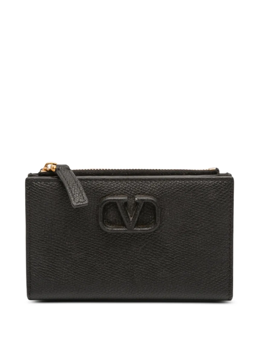 Valentino Garavani Pre-Owned 2021-2025 Leather VLogo Bifold Wallet small wallets - Nero