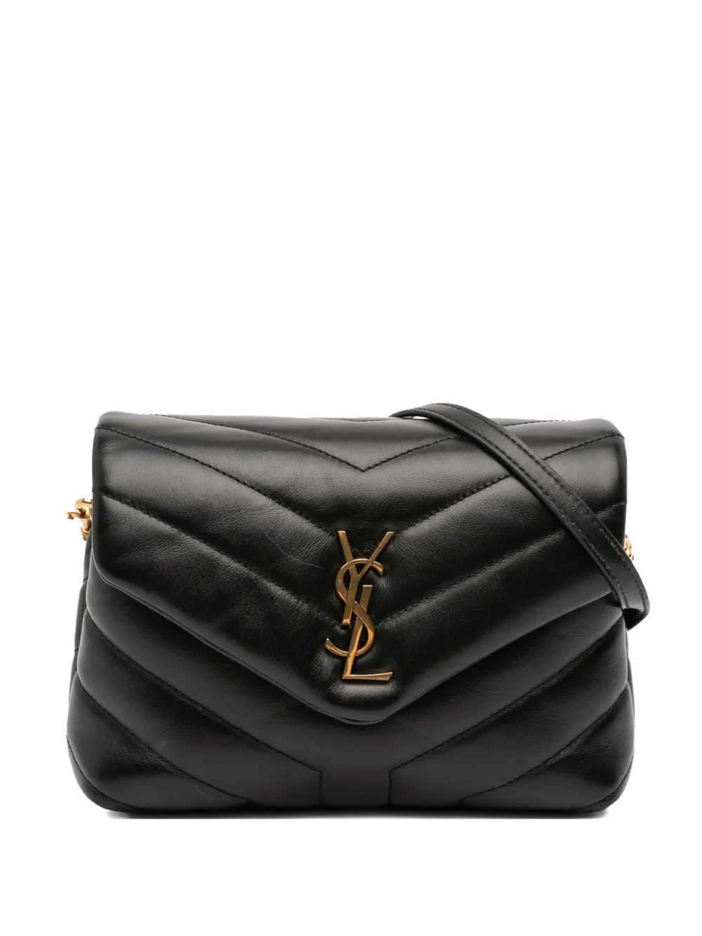 Saint Laurent Pre-Owned Borsa a tracolla Toy LouLou in pelle matelassé con monogramma 2021 | nero | Image 1