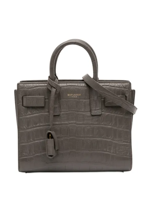 Saint Laurent Pre-Owned 2015 Nano Embossed Leather Sac De Jour satchel