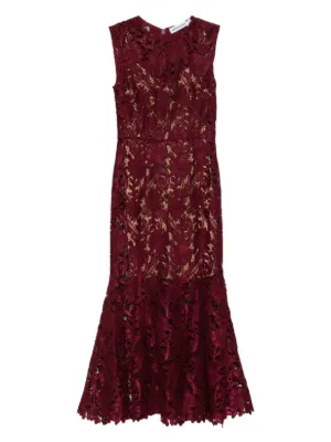 sachin and babi light blue dress Marchesa Notte High Low Lace Dress In Red