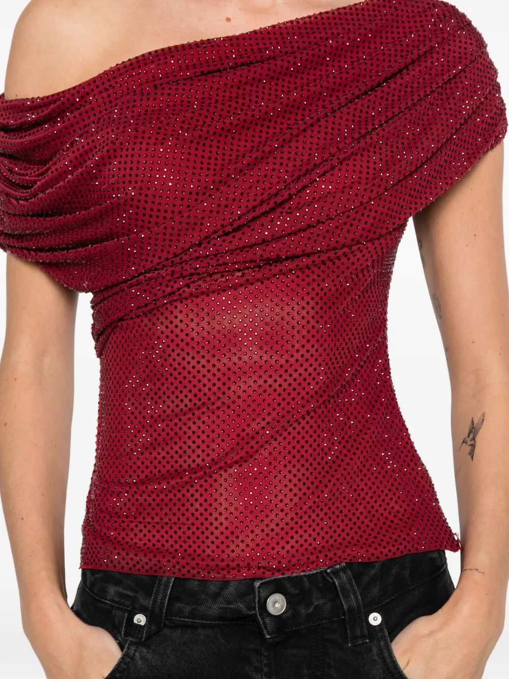 Self-Portrait Asymmetrische top Rood