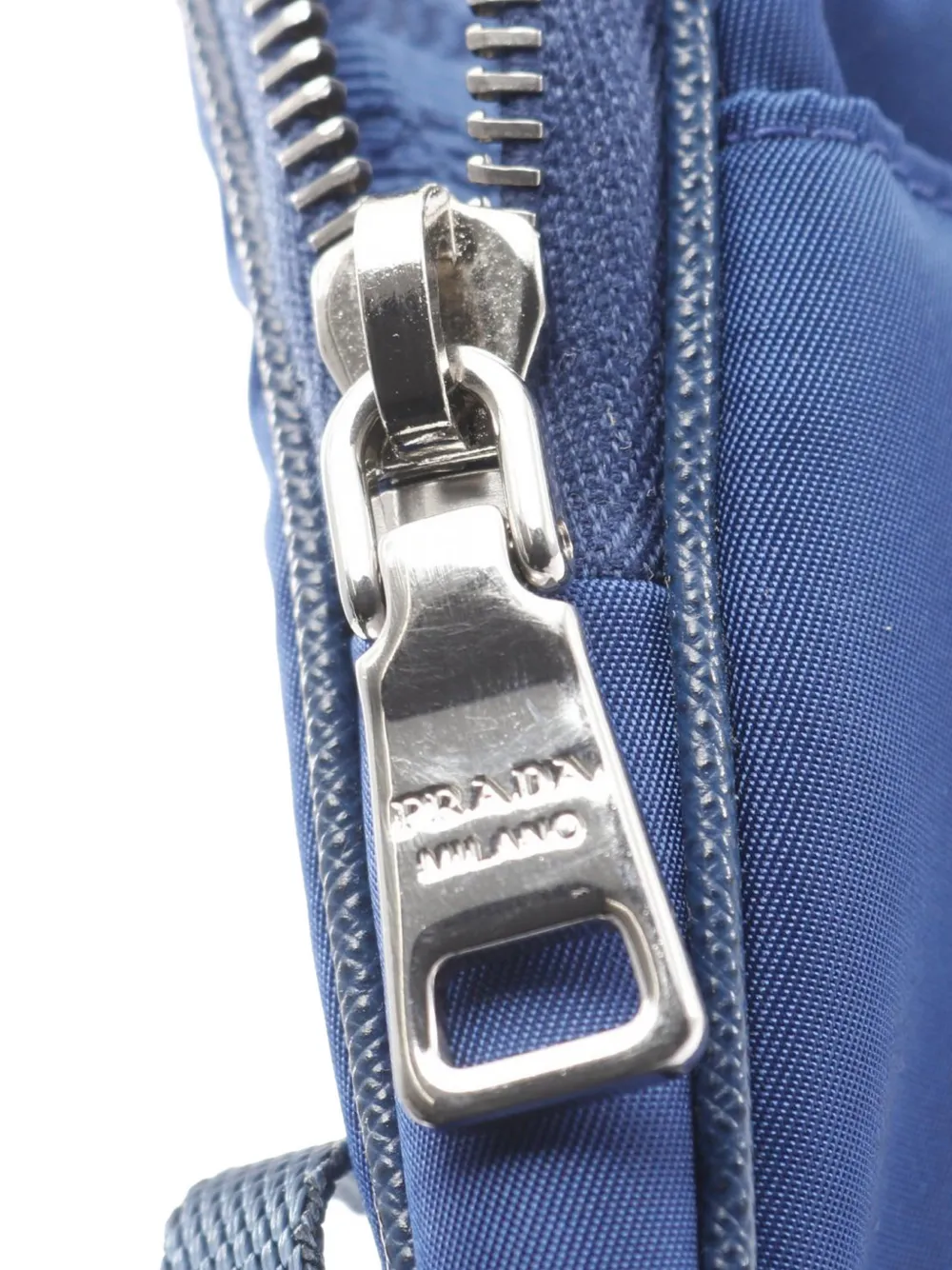 Pre-owned Prada 2000-2013 Tessuto Phone Holder Crossbody Bag In Blue