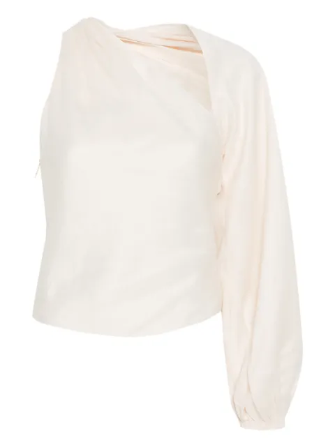 Self-Portrait draped-sleeve top