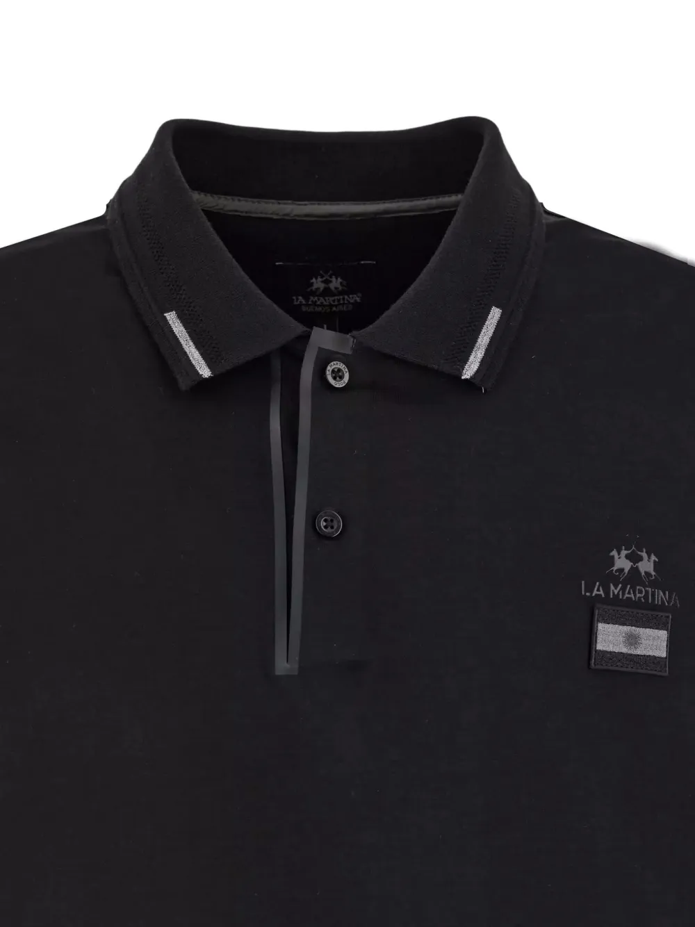 La Martina Booker poloshirt met lange mouwen Zwart