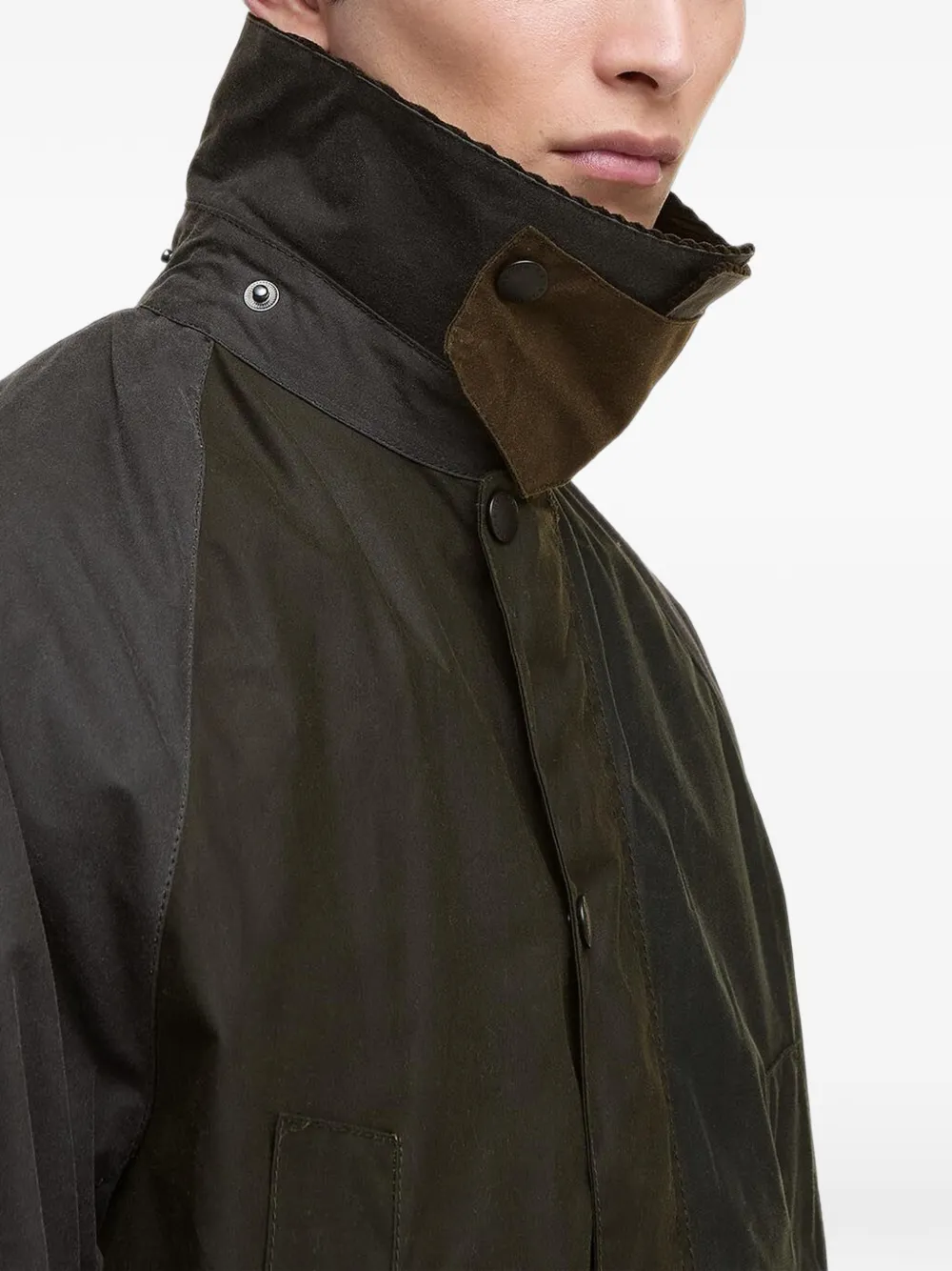 Barbour Bedale jack met ribfluwelen kraag en zak Groen