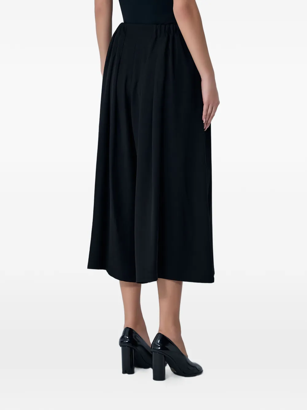  Limi Feu Pleated Cropped Palazzo Pants - Black 