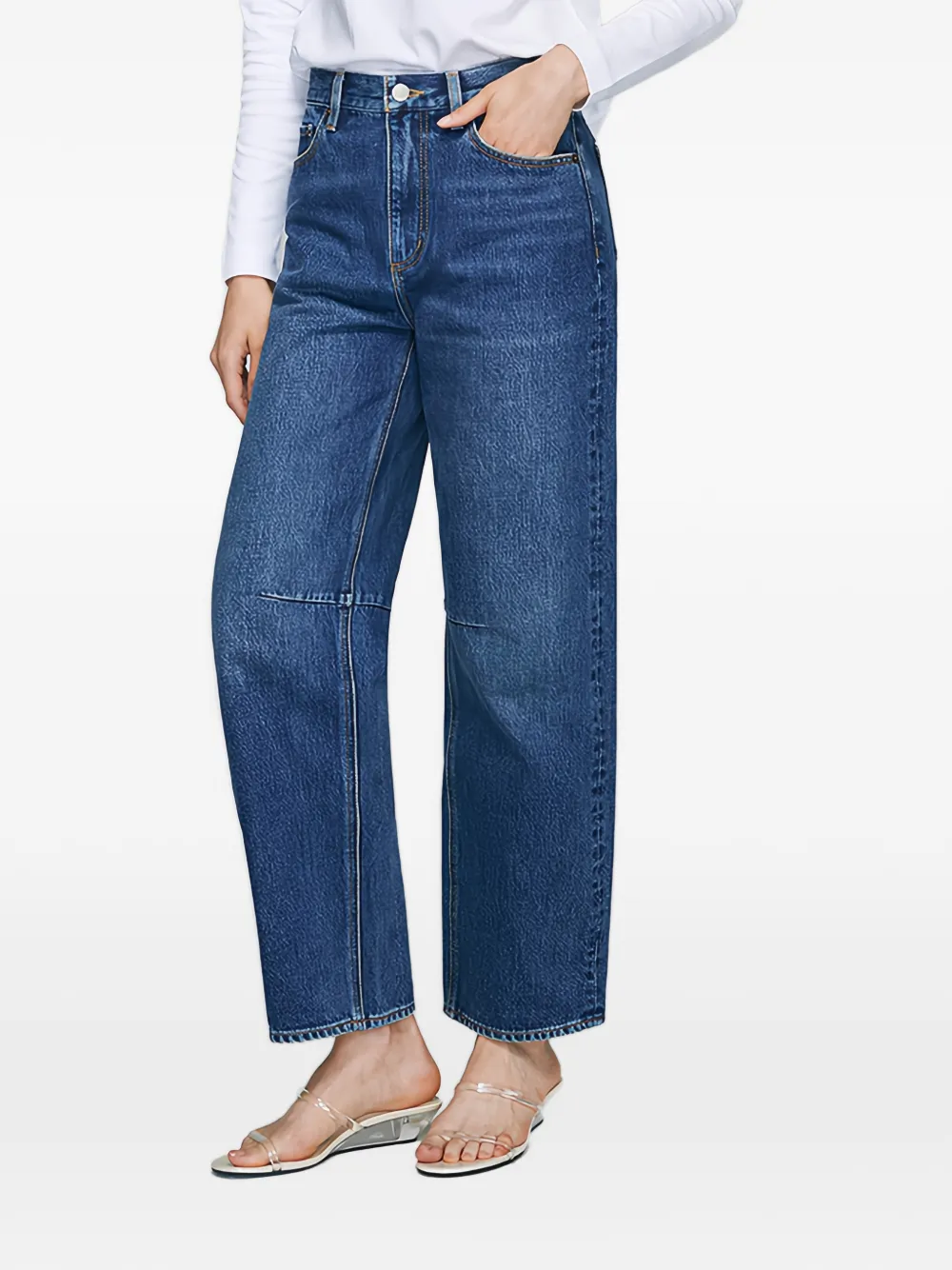 Hey Joanie Pleat Light Jean In Blue