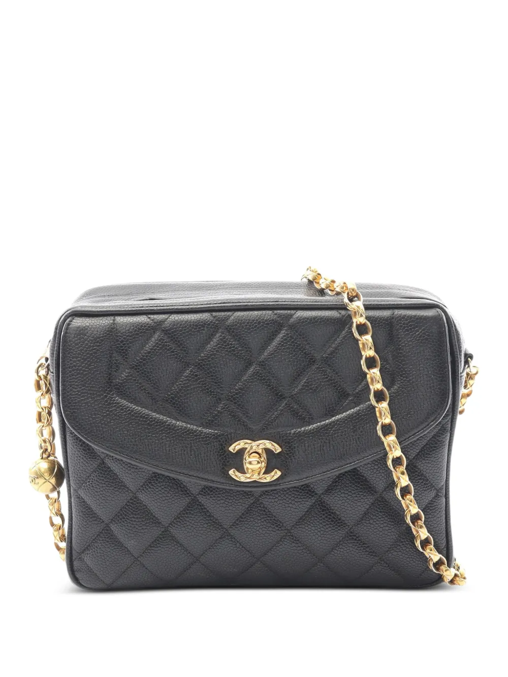 CHANEL Pre-Owned 1996-1997 CC Quilted Caviar Camera Bag crossbody bag - Nero