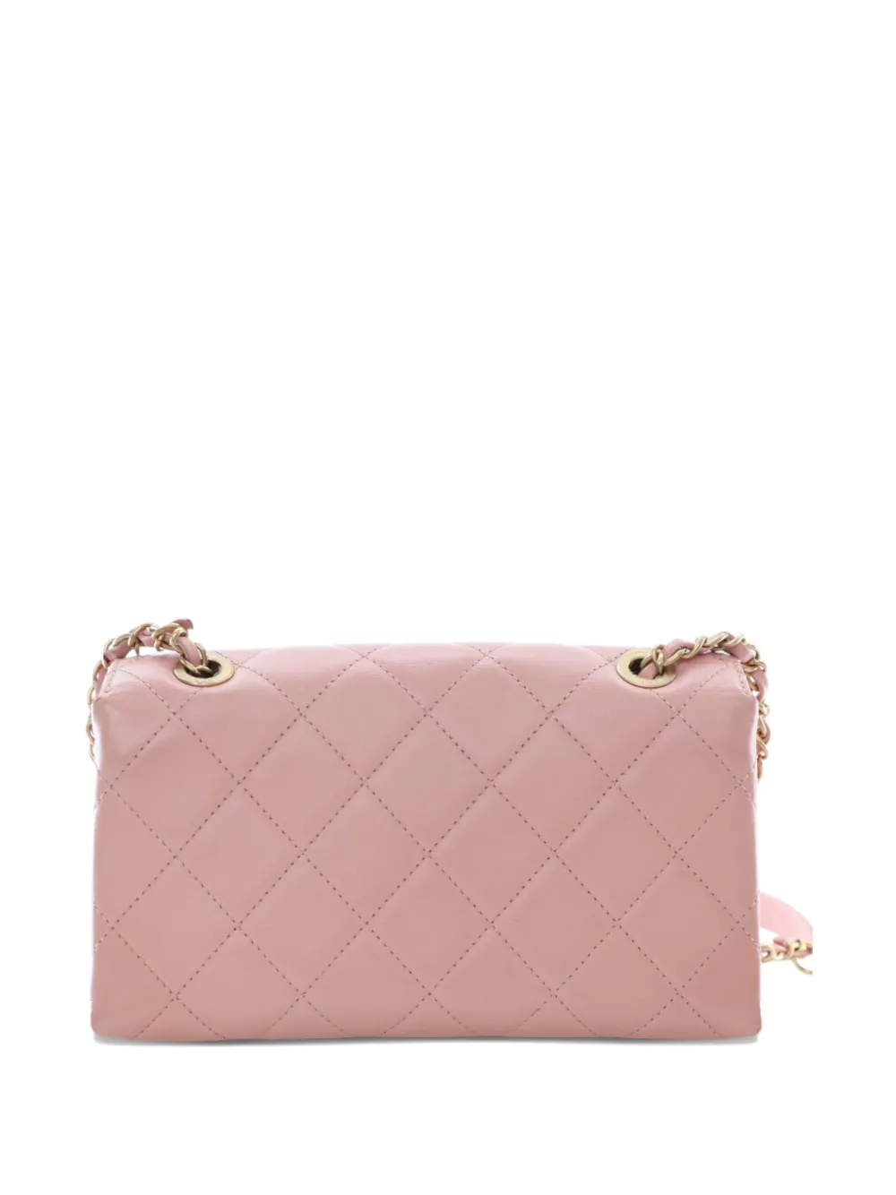 CHANEL Pre-owned 2019 Small Quilted Calfskin Enchained Flap Crossbody Bag In Pink