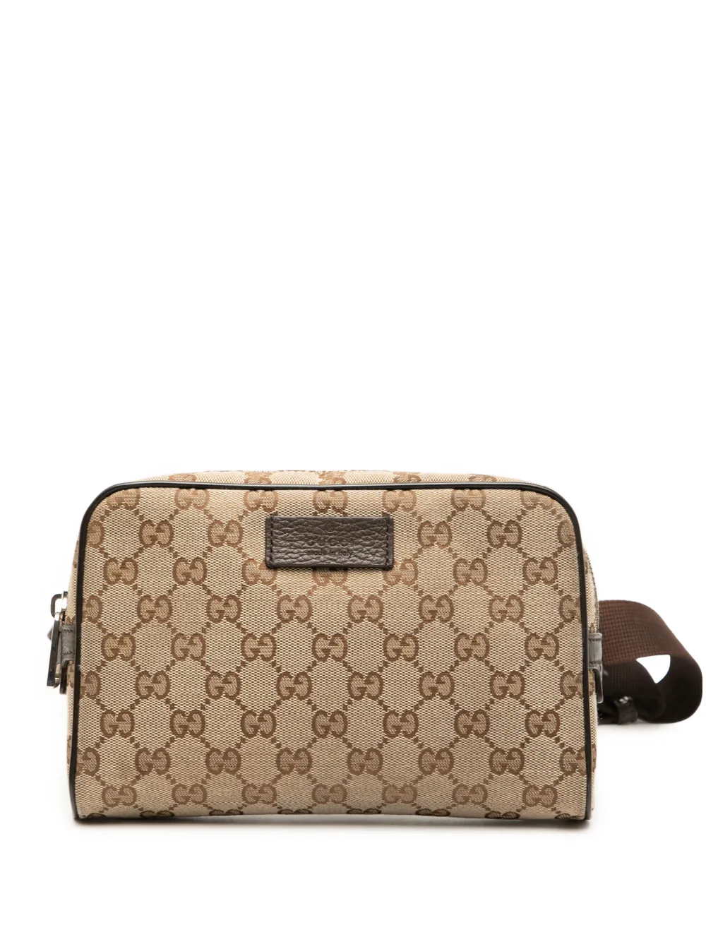Pre-owned Gucci 2000-2015 Gg Canvas Belt Bag In Brown