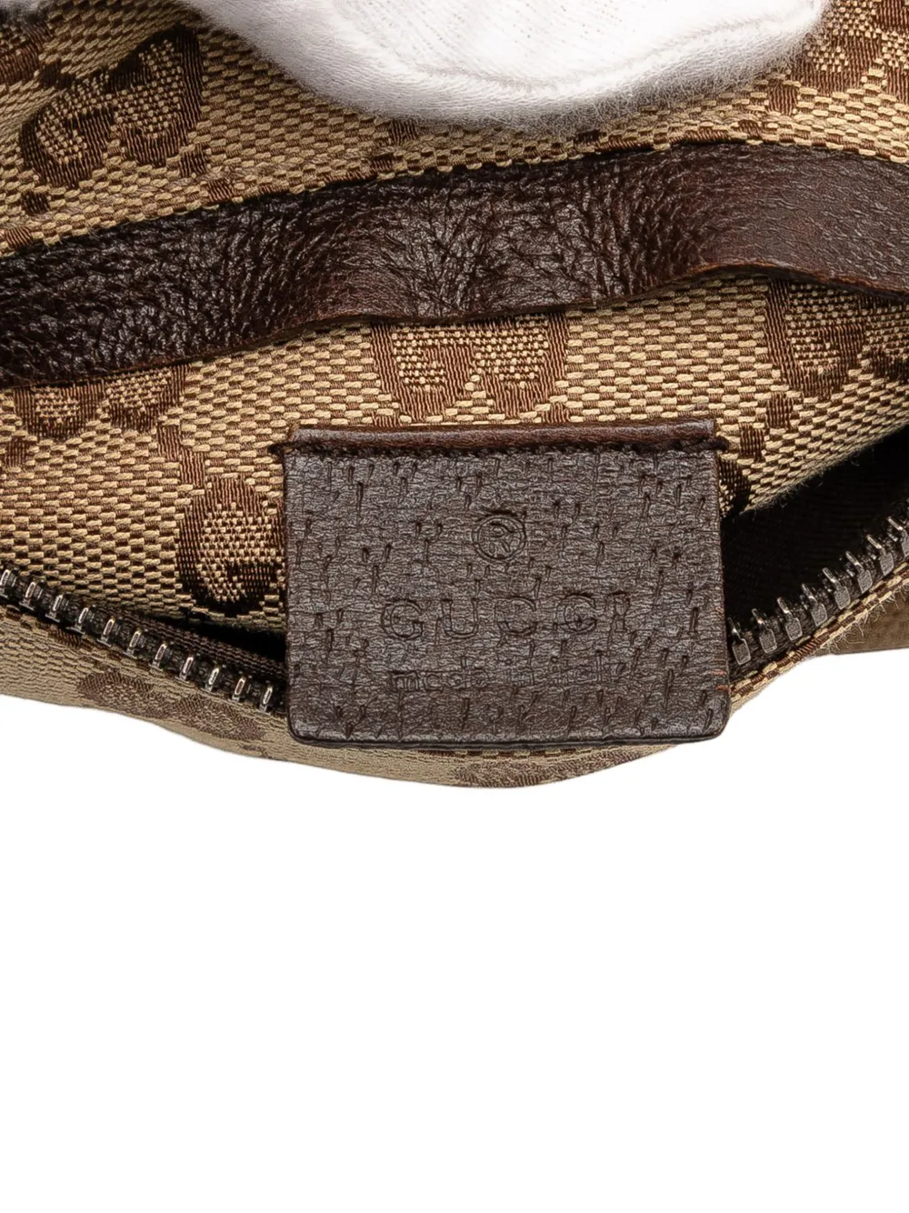 GUCCI Pre-owned 2000-2015 Gg Canvas Double Pocket Belt Bag In Brown