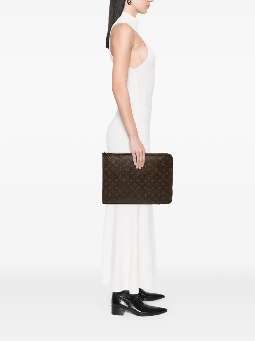 Louis Vuitton Pre-Owned 2001 Monogram Poche Documents Portfolio business bag | Brown | Image 1