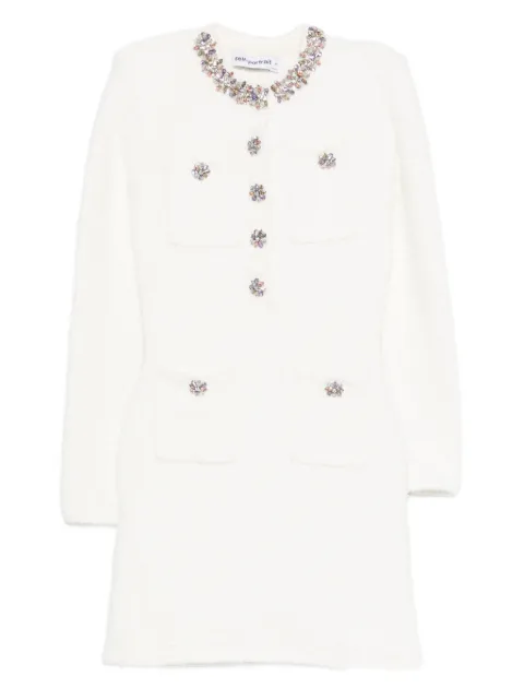 Self-Portrait embellished pocket mini dress