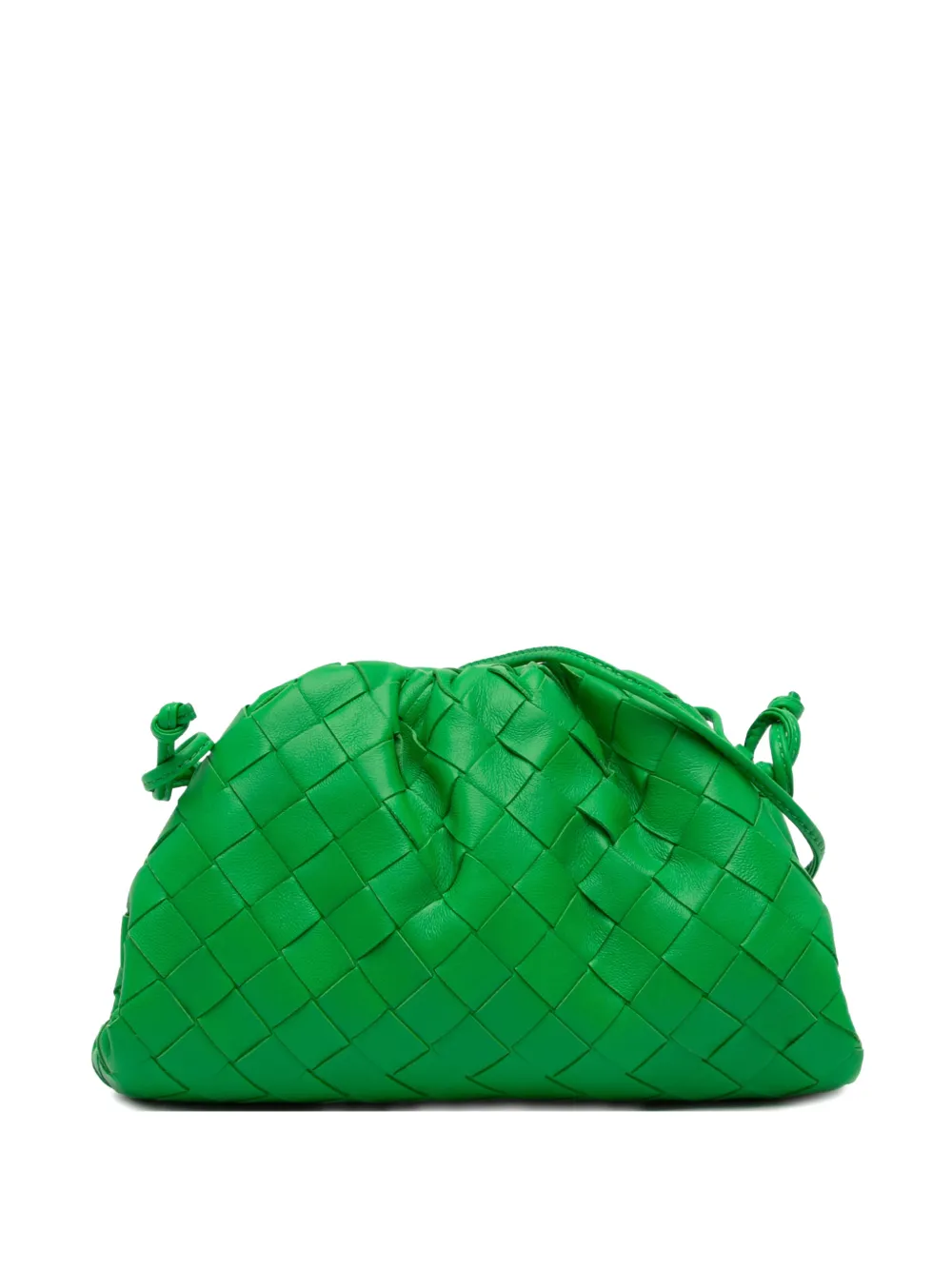 BOTTEGA VENETA Pre-owned 2012-2025 Nappa Intrecciato The Mini Pouch Crossbody Bag In Green