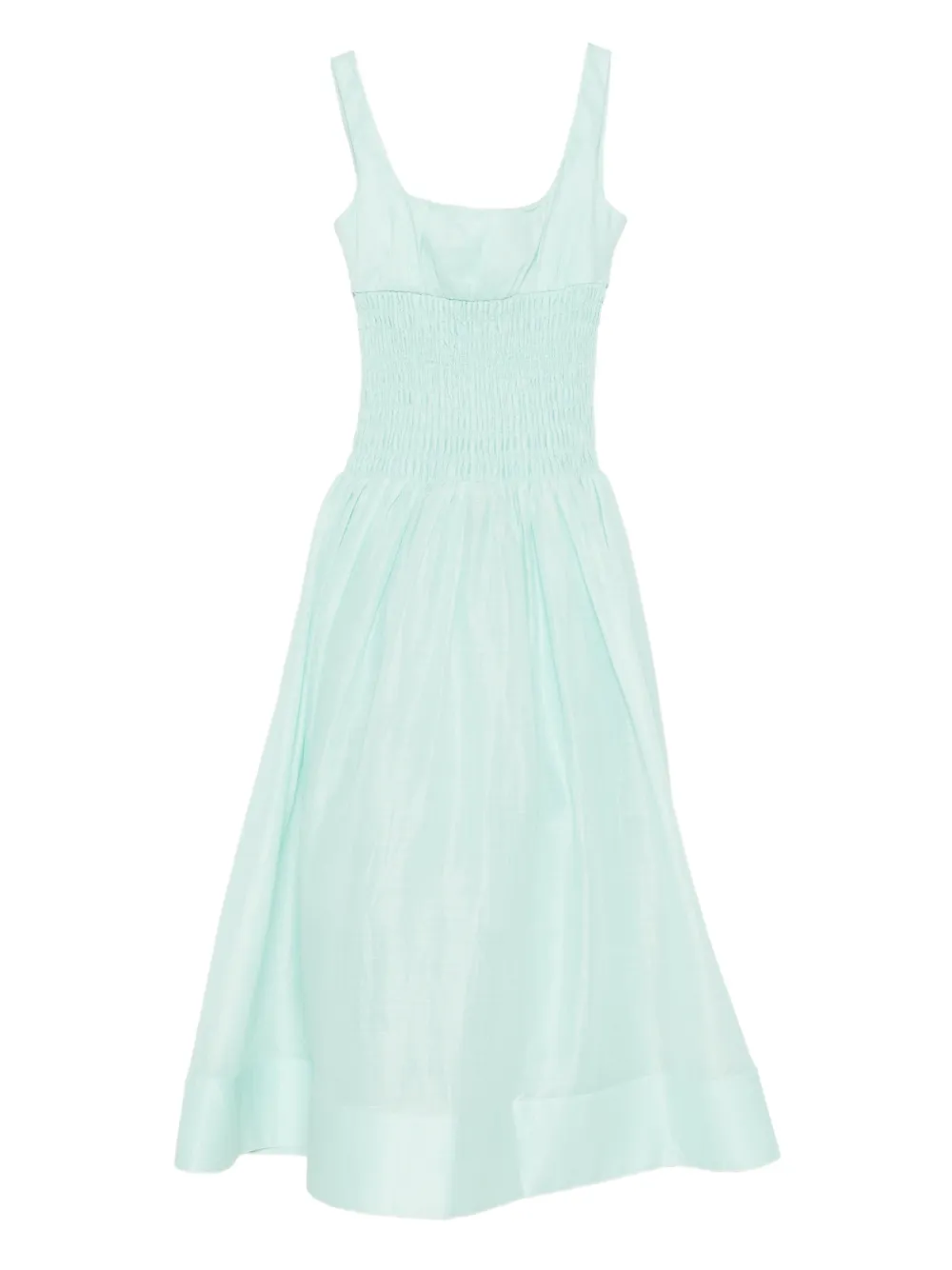 Self-Portrait shirred-panel midi dress | Green | Image 1