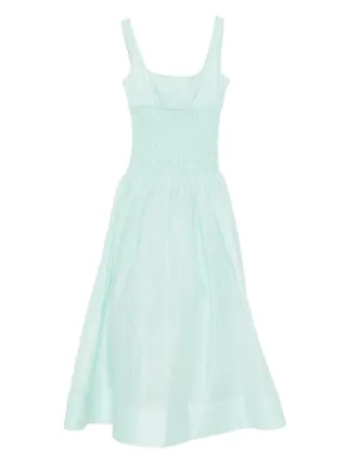 mint green self portrait dress Mint Chiffon Feather Midi Dress  self-portrait-US