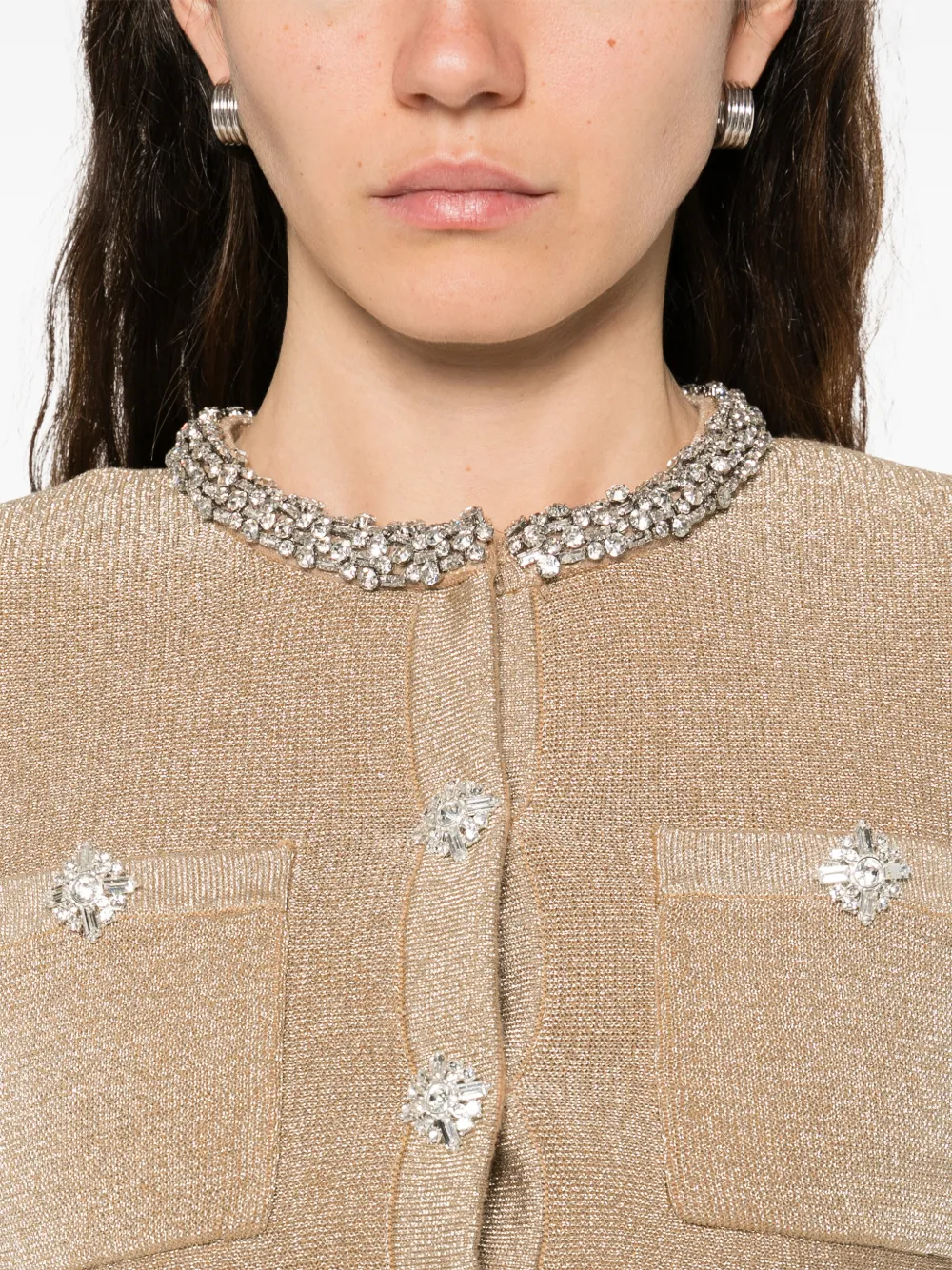 Self-portrait Embellished Midi Dress In Multi