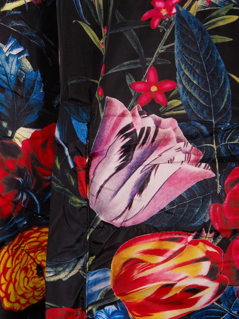 Sittingsuits Black Flora Coat In Multi