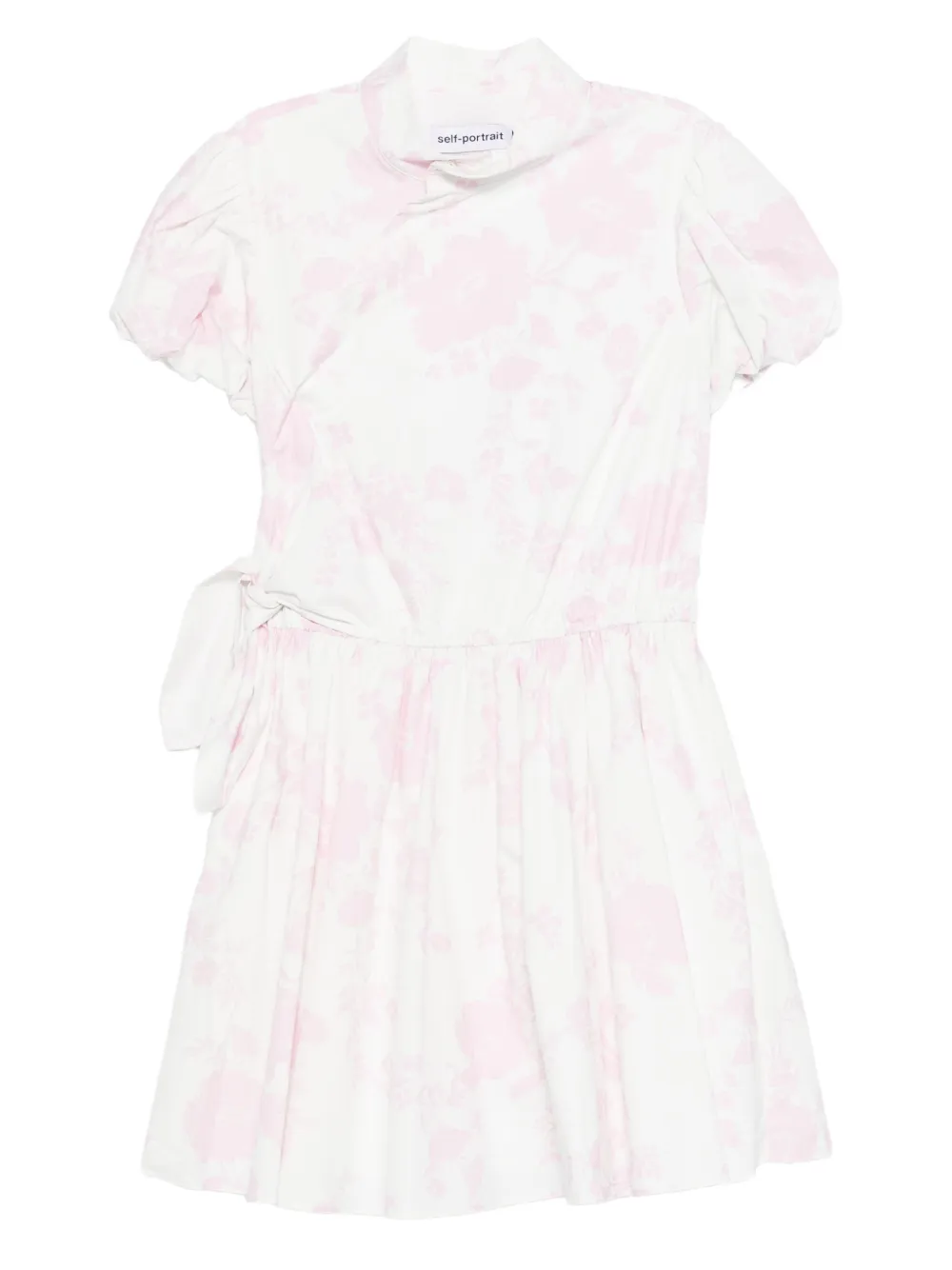 Self-portrait Floral Print Mini Dress In Multi