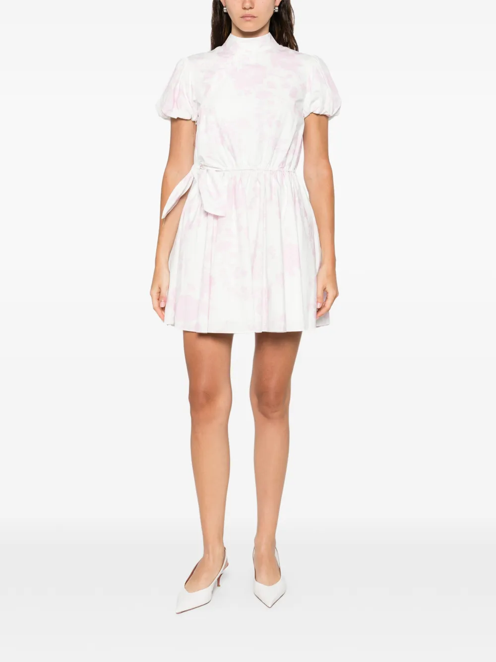 Self-Portrait floral print mini dress - Wit