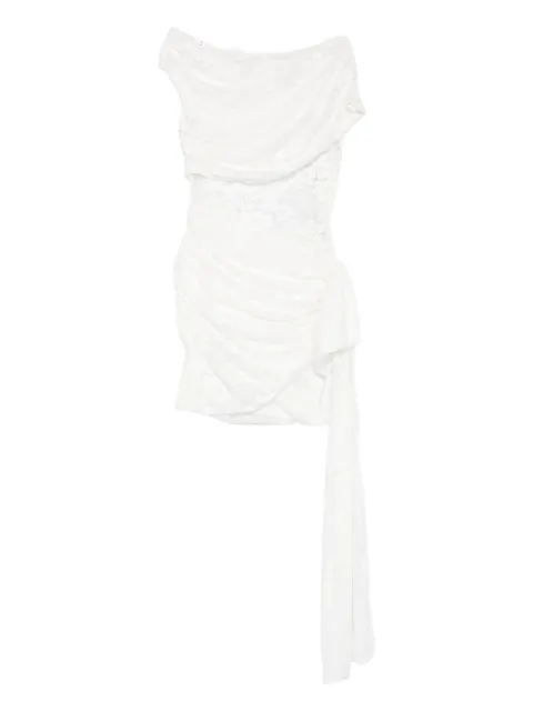 Self-Portrait vestido corto con diseño drapeado