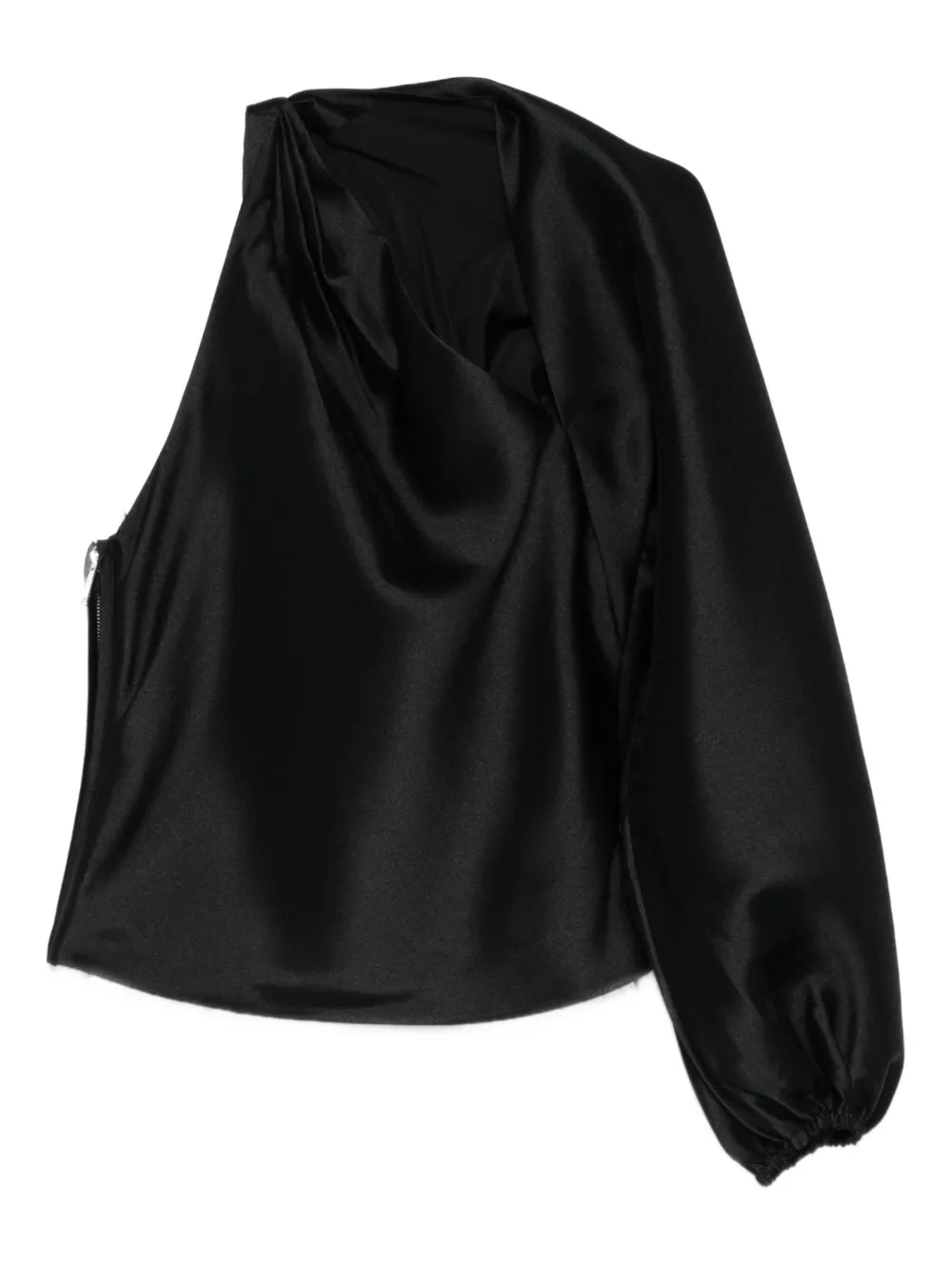 Self-Portrait one-shoulder top | negro | Image 1