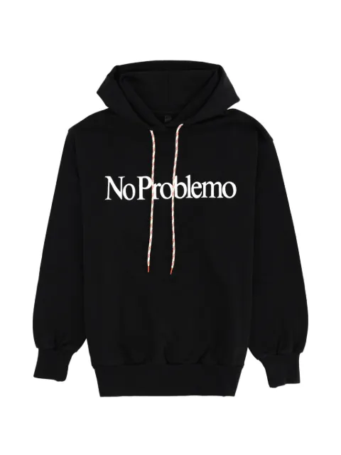 NO PROBLEMO logo drawstring hoodie