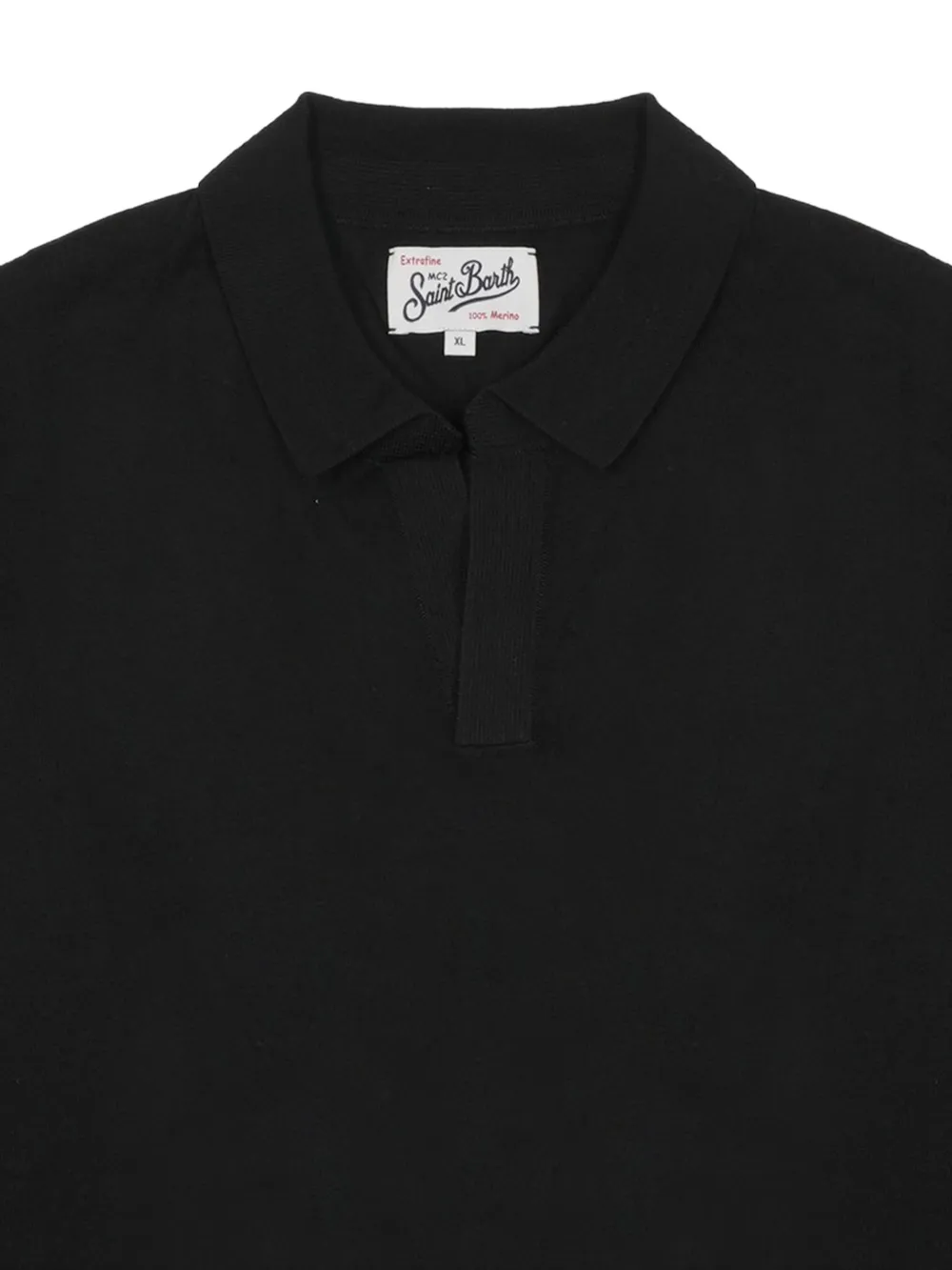 MC2 Saint Barth Gebreid poloshirt Zwart