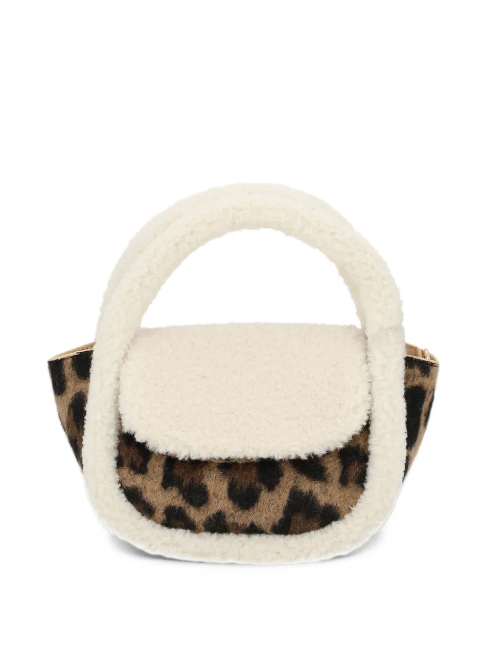 MC2 Saint Barth Gilda leopard-print faux-shearling shoulder bag Bruin