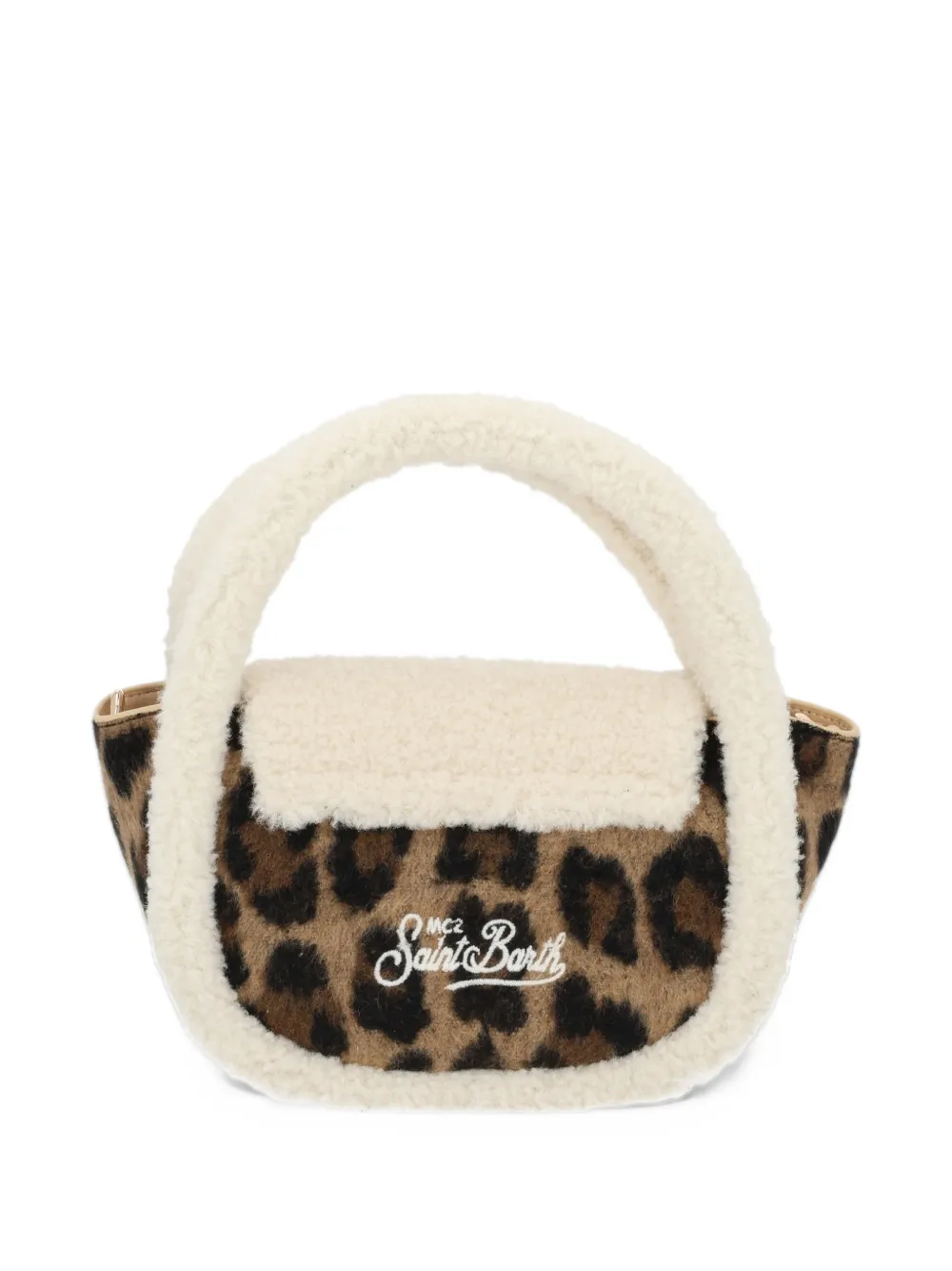 MC2 Saint Barth Gilda leopard-print faux-shearling shoulder bag Bruin