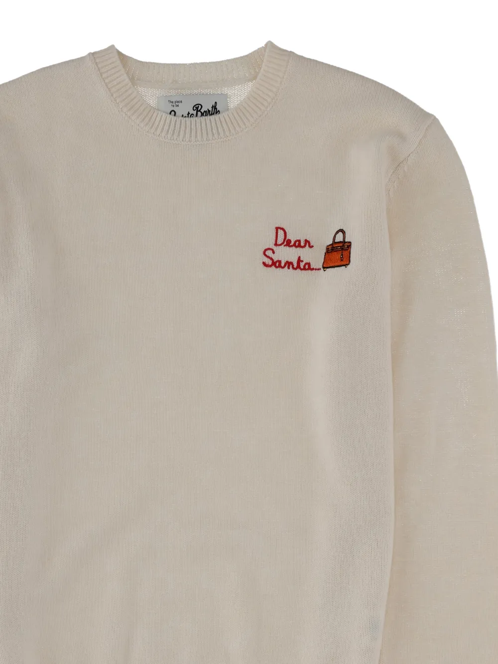  Mc2 Saint Barth Embroidery Graphic Sweater - White 