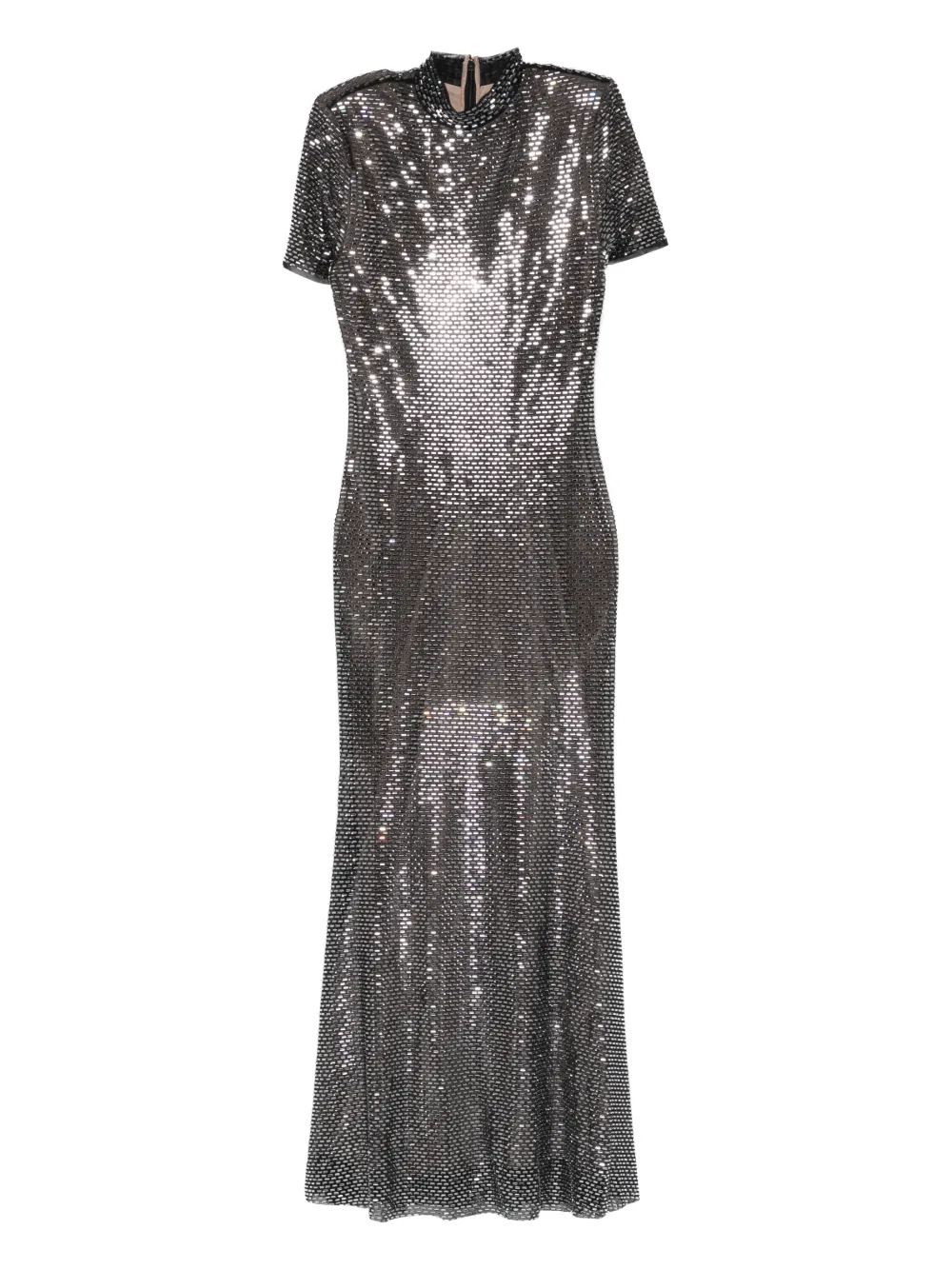 Self-portrait Embellished Short-sleeve Midi Dress In Multi