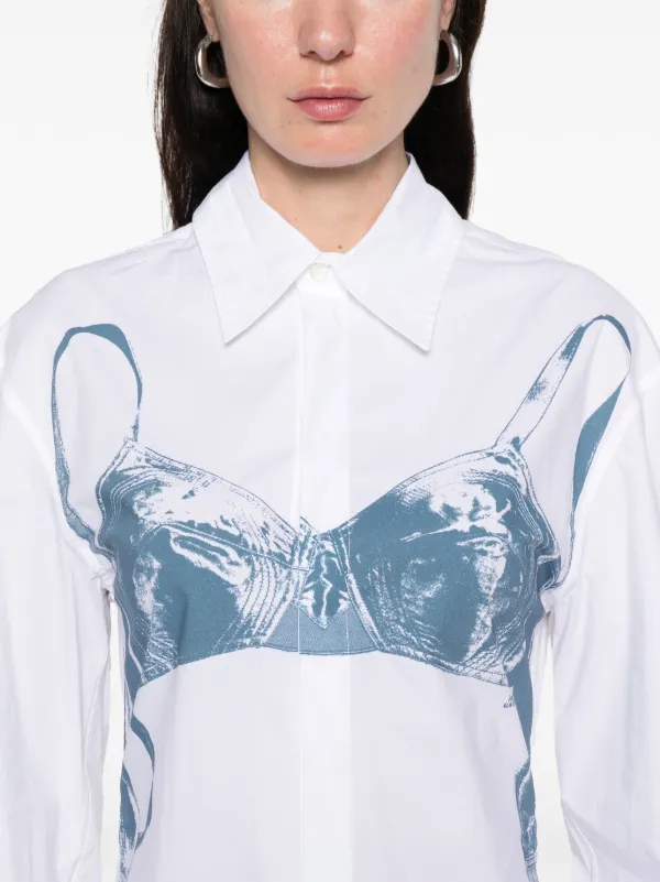 Jean Paul Gaultier The Scanned Bra Shirt | White | FARFETCH