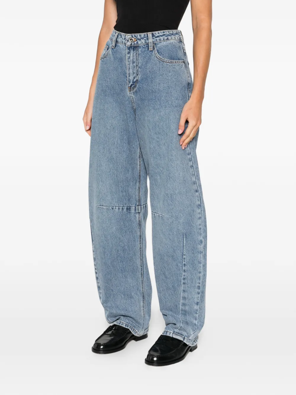 Self-Portrait Jeans met afwerking Blauw